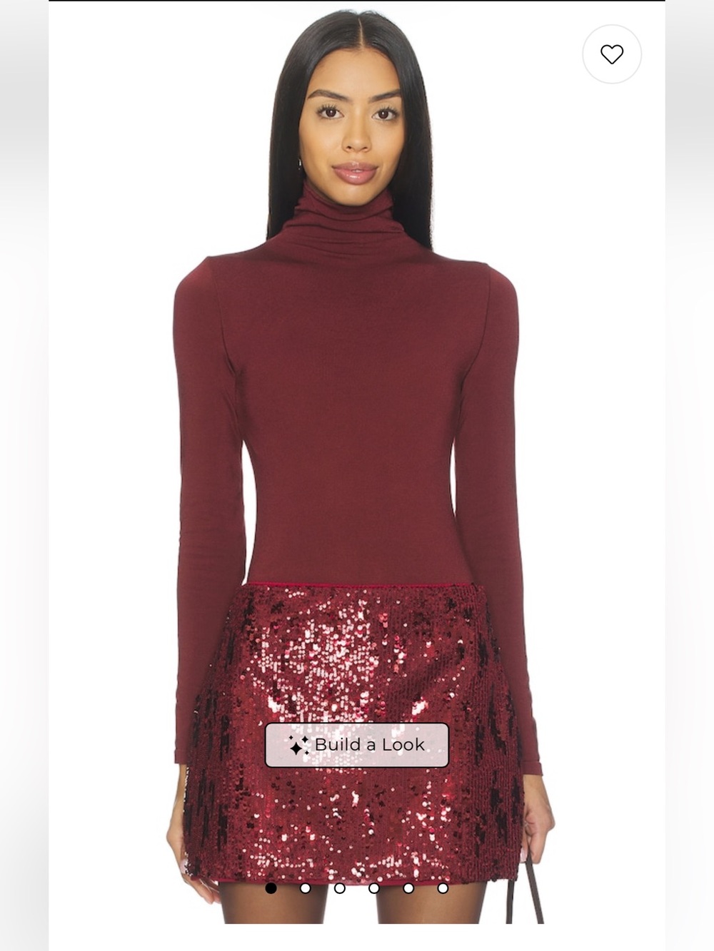 Wolford Burgundy Long Sleeve Top